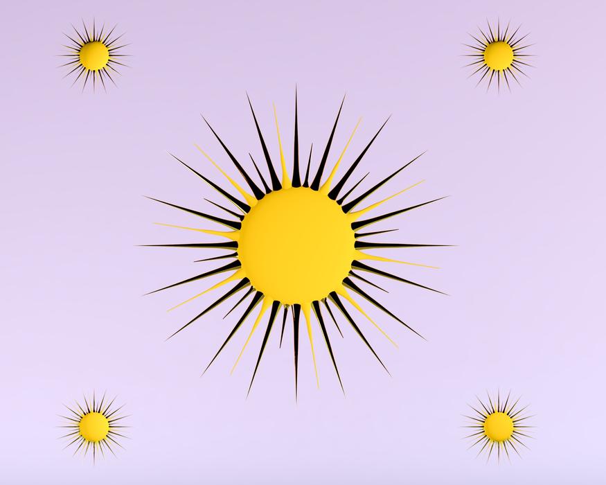 Stars and Sun Background