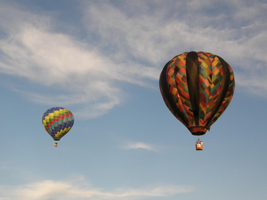 balloons in the clouds sky
