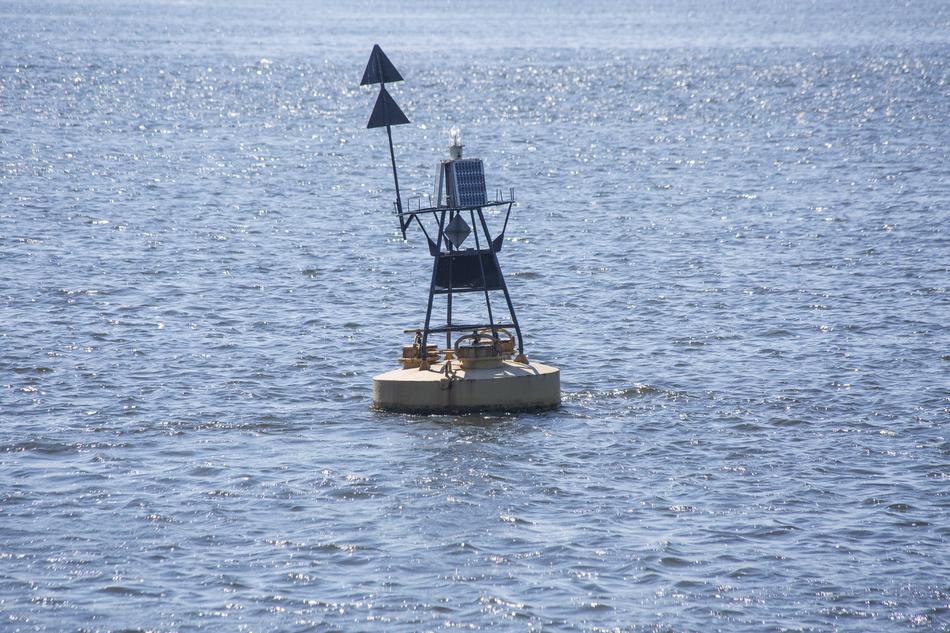 sign on the water