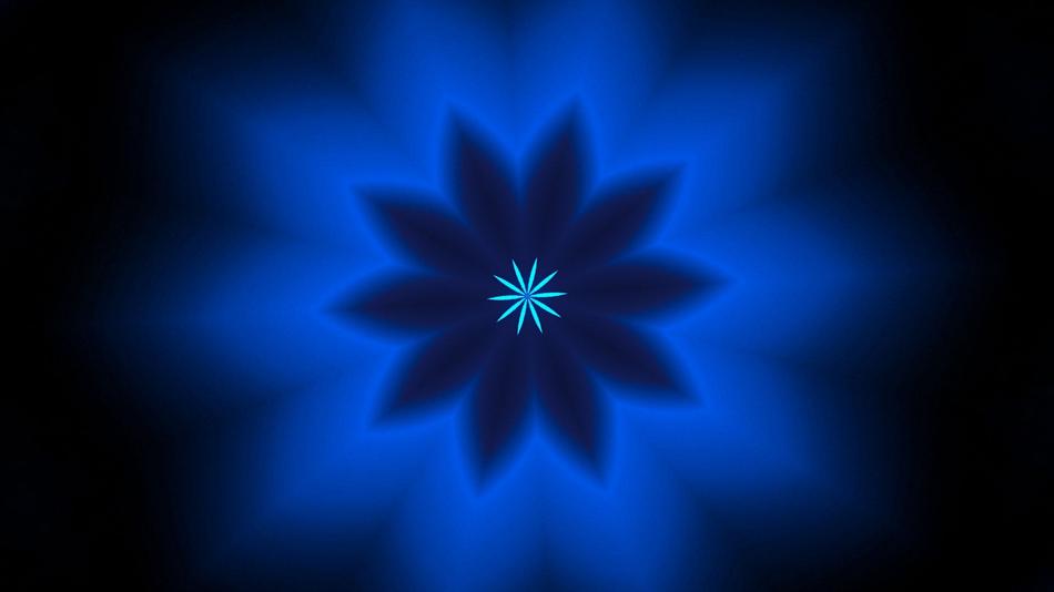 blue patterns on a black background