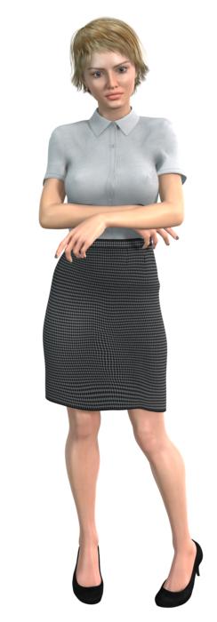 woman office secretary pretty hair