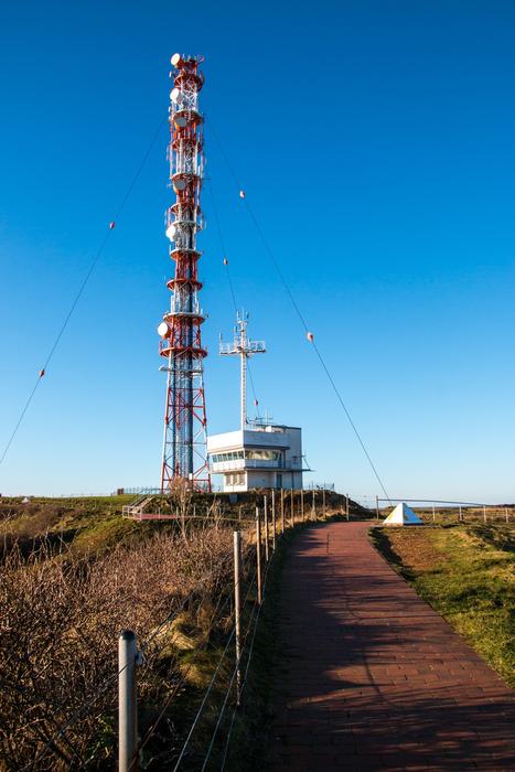 high pole against the sky landscape
