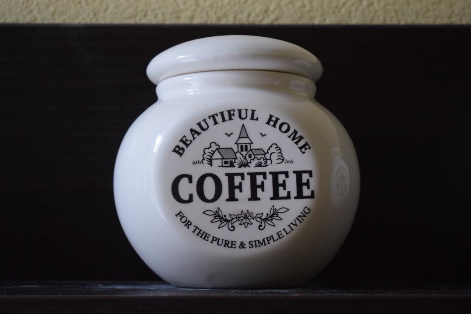 ceramic coffee jar