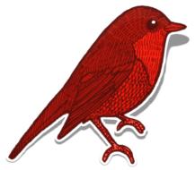 bird red element embellishment