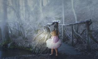 Girl Ballerina Bridge fantasy