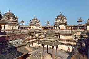 Orchha Fort complex architecture in India