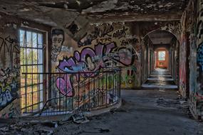 long corridor in Abandoned Barrack