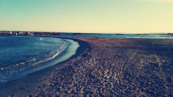 sea coastline in summer scenery