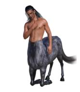 3d clipart of Mythical Man Horse