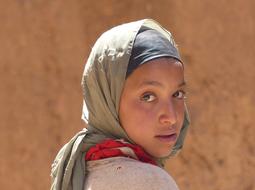 Portrait of girl with headscarf