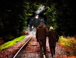 People Walking railway