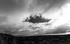 gray sky in the clouds landscape