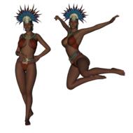tribe native headdress fantasy 3d