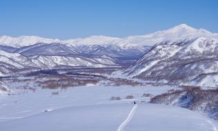 winter resort in the mountains