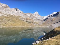 lake in mountains landscape