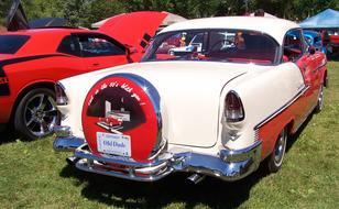 vintage old car on display