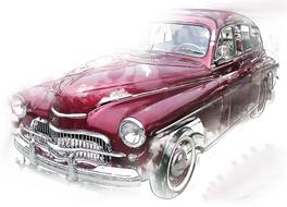 car monument old antique auto