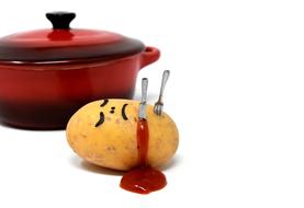 funny pierced potatoes