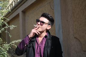 Portrait Adult smoke