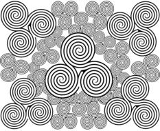 spirals black white pattern design