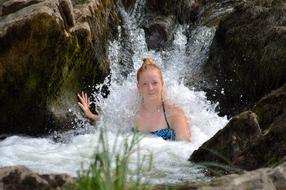 Beautiful Girl stone water