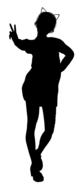 silhouette woman girl young slim