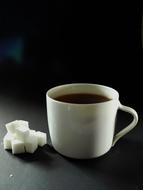 hot coffee with sugar