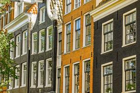 brown House Facade in Amsterdam