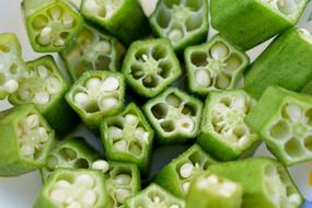 Sliced hot green peppers