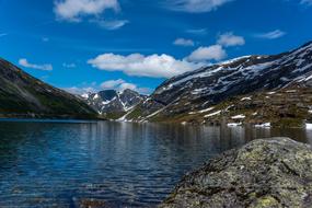 panoramic view of lake with mountains