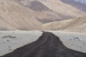 Road Desert Mountains