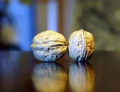 nuts on the table close up