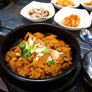 meat with fried rice