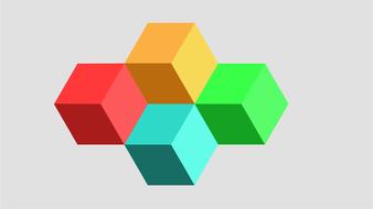 geometric cubes pattern backdrop