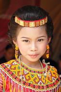 portrait of girl in Traditional Clothing