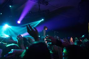 crowd in front of stage on Concert
