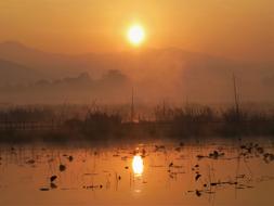 Burma Dawn Sunset Body Of water