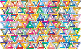 abstract geometric penrose triangle background