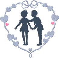 heart vintage children drawing