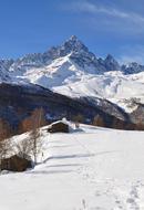 snowy mountain resort