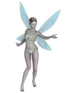 Colorful and beautiful fairy, with the wings, at white background, clipart