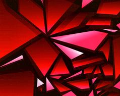red futuristic shape