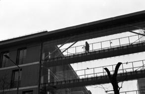 monochrome photo of Architecture Building exterior