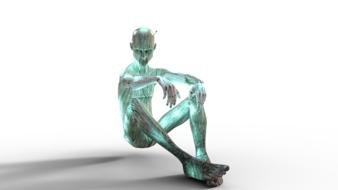 wood man art 3d character