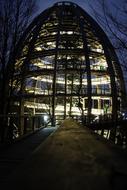 Architecture with lights, on the Bavarian Forest in Germany