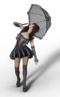 woman gothic punk screen pretty