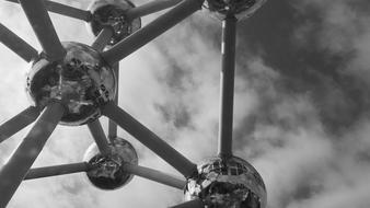 monochrome sculpture in Belgium, close-up