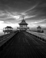 monochrome photo of Architecture Water Outdoors