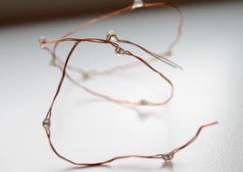photo of wire with LEDs