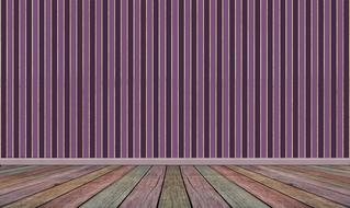 3d model of the room with colorful, wooden floor and violet wall, clipart